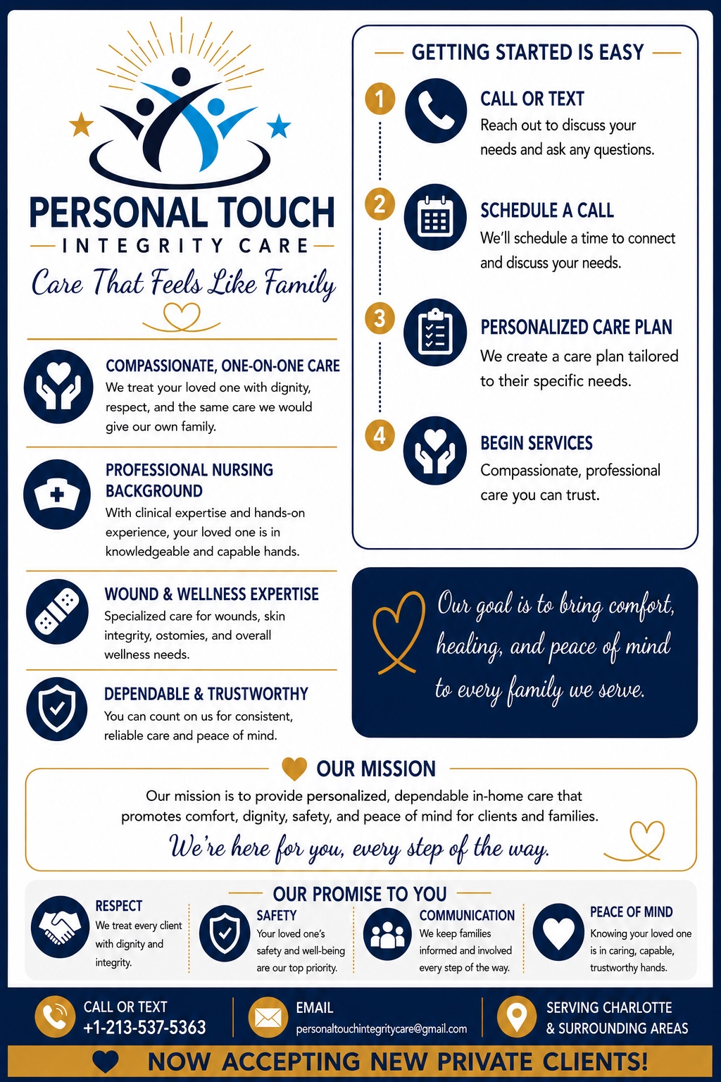 Personal Touch Integrity Care brochure — back
